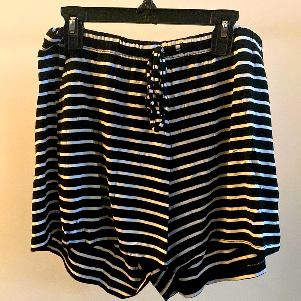 striped drawstring lounge shorts